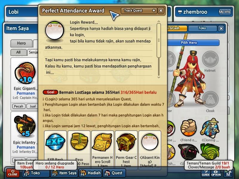 Jual Char Lost Saga CMD 300K