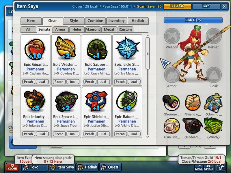 Jual Char Lost Saga CMD 300K