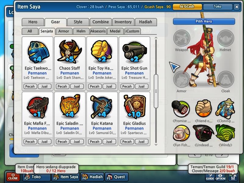 Jual Char Lost Saga CMD 300K