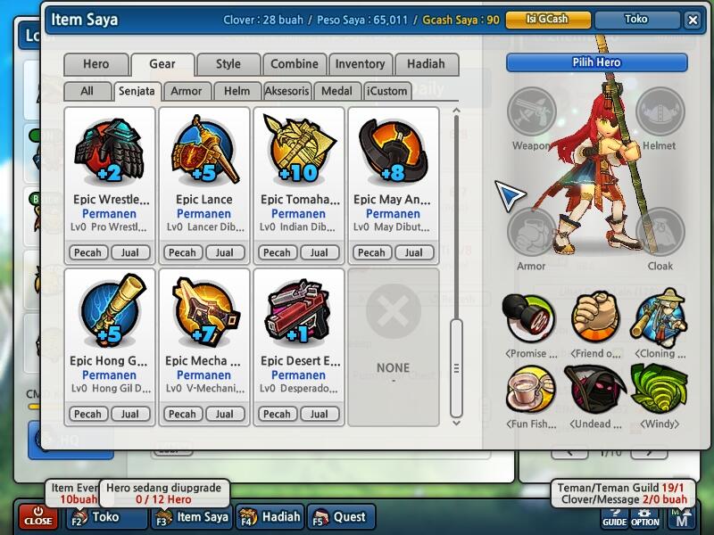 Jual Char Lost Saga CMD 300K