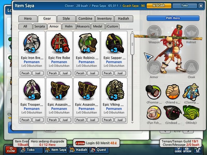 Jual Char Lost Saga CMD 300K