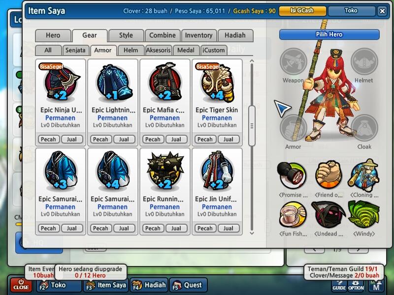 Jual Char Lost Saga CMD 300K