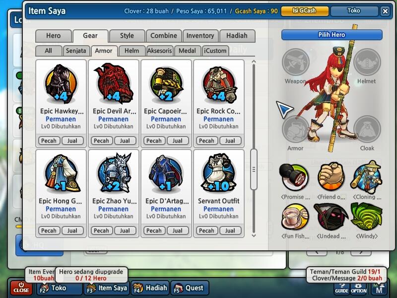 Jual Char Lost Saga CMD 300K