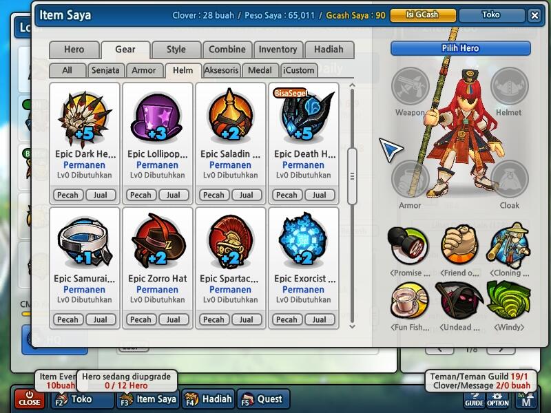 Jual Char Lost Saga CMD 300K