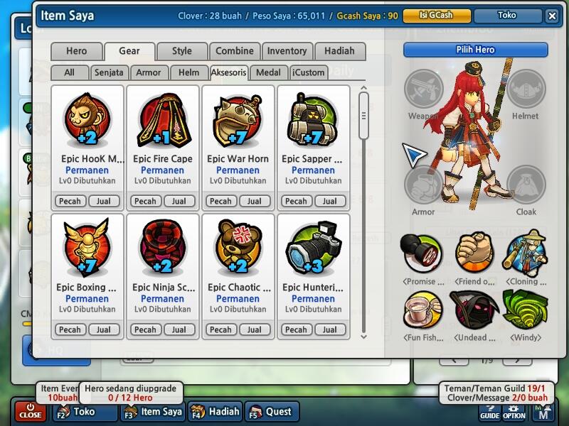 Jual Char Lost Saga CMD 300K