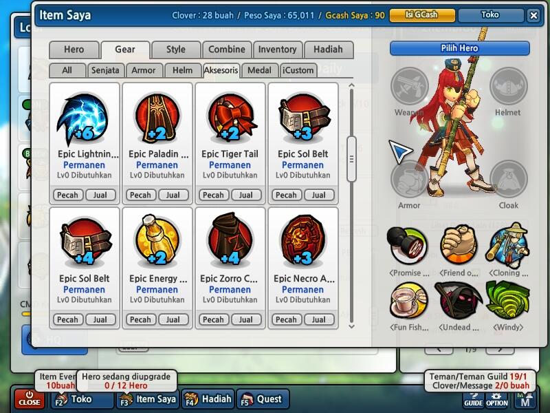 Jual Char Lost Saga CMD 300K