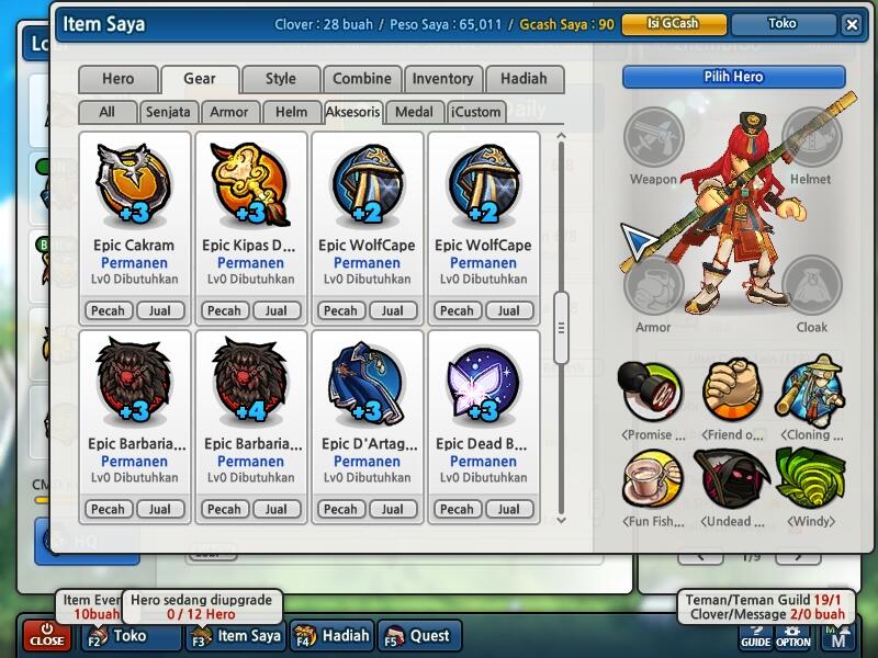 Jual Char Lost Saga CMD 300K