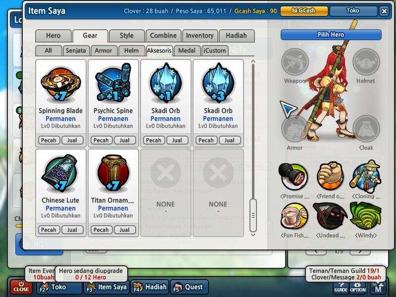 Jual Char Lost Saga CMD 300K