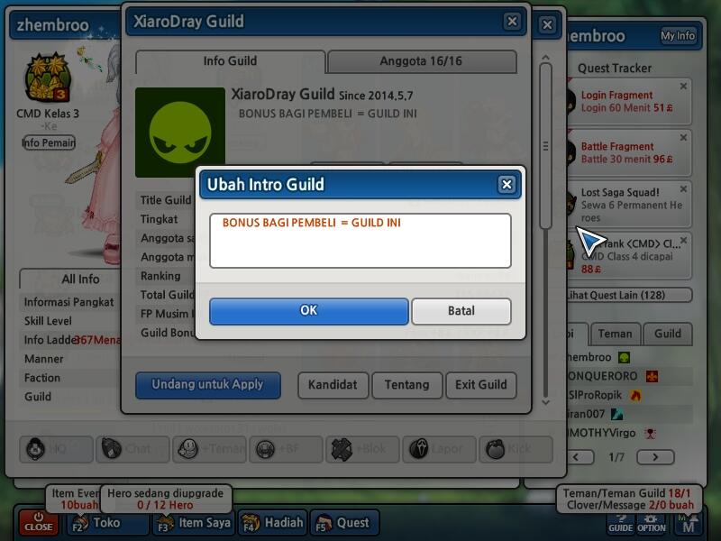 Jual Char Lost Saga CMD 300K