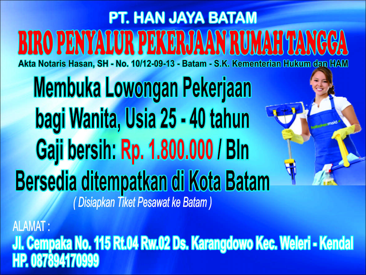AGEN PEMBANTU RUMAH TANGGA DI BATAM