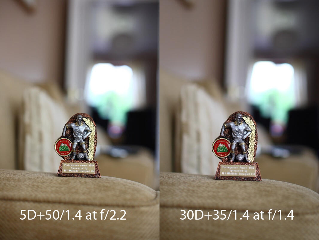 Crop sensor vs full frame (FOV sama)