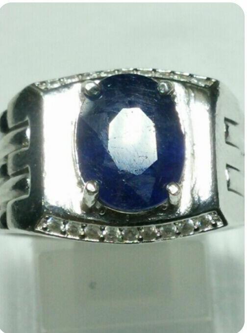 BLUE SHAPPIRE AFRIKA RING SILVER PESANAN