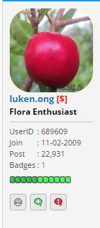 ↔↔ Selamat Flora Enthusiast Baru: luken.ong ↔↔