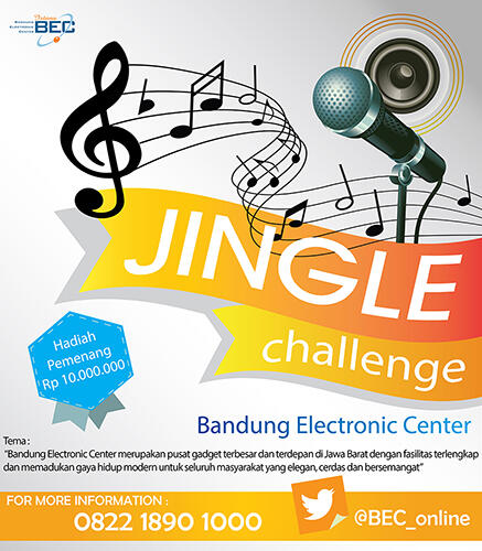Lomba Cipta Musik Jingle Challenge Bandung Electronic Center hadiah 10 juta rupiah