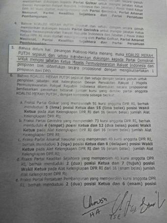 Isi Kontrak Politik Bagi-bagi Kursi Koalisi Merah Putih dan ASYIKNYA BAGI KEKUASAAN