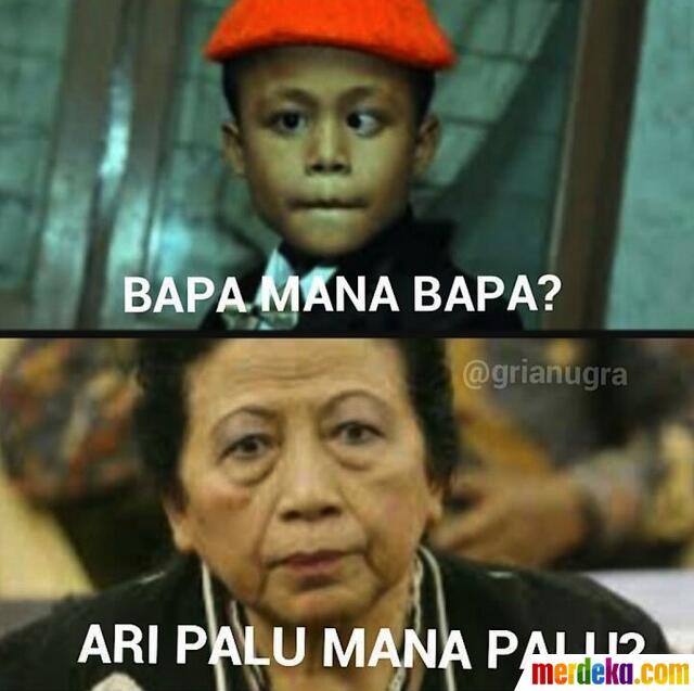 Meme Ceu Popong saat kehilangan palu nya 