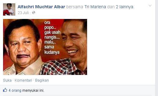 (NGAKAK) Gan Ane Nemu Ginian Di FB,Ketika Pendukung Nabi Jokowi Menghina Kubu Sebelah