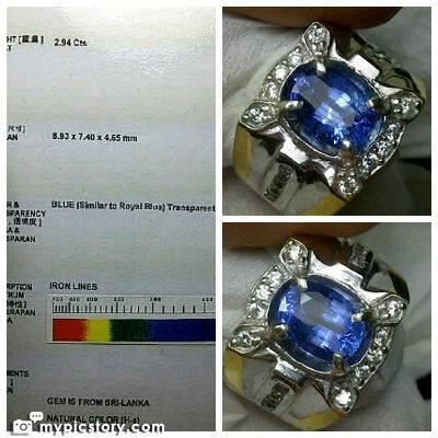 SIMILAR ROYAL BLUE SAPPHIRE (2,94CT) WITH SERTIFIKAT BIG (COD JAKBAR)