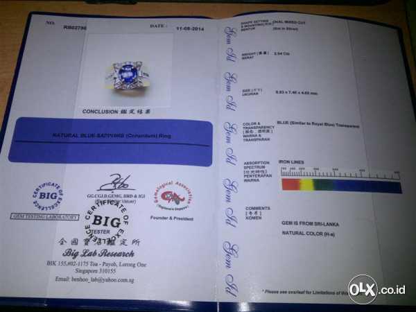 SIMILAR ROYAL BLUE SAPPHIRE (2,94CT) WITH SERTIFIKAT BIG (COD JAKBAR)