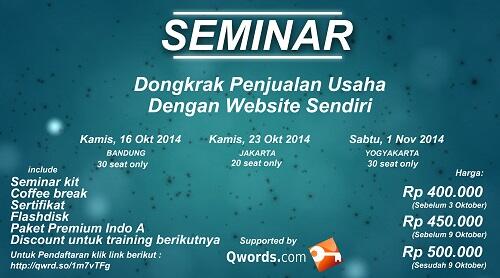 &#91;Seminar&#93; Dongkrak Penjualan Usaha Dengan Website Sendiri