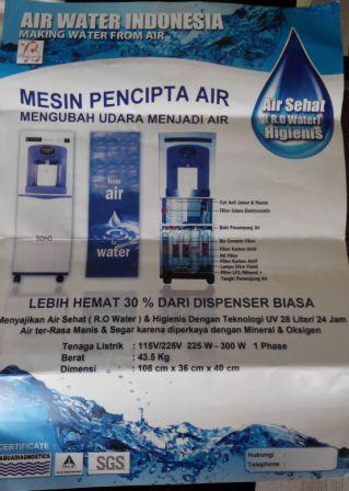 Gan ada Dispenser yang menciptakan air minum dari udara.