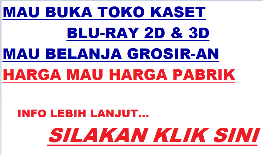 DISTRIBUTOR KASET FILM BLURAY DISC LANGSUNG DARI PABRIK