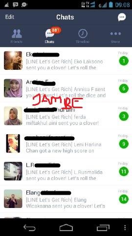 Mengatasi SPAM CLOVER dari GAME &#91;Line Get'Rich&#93; yang Menumpuk