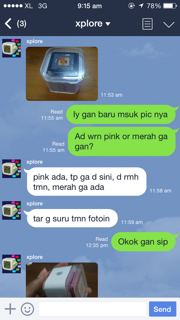 Penipuan Penjualan Ipod Nano Gen 6 di OLX 