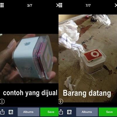 Penipuan Penjualan Ipod Nano Gen 6 di OLX 