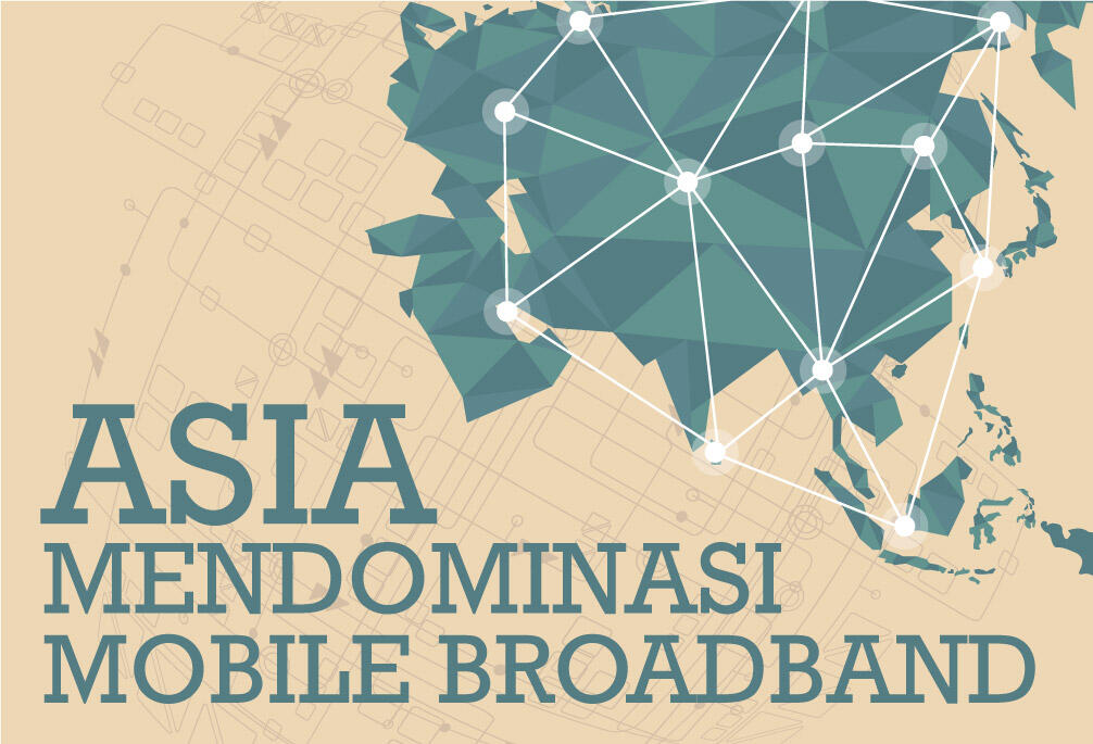 Infografis Asia Mendominasi Mobile Broadband