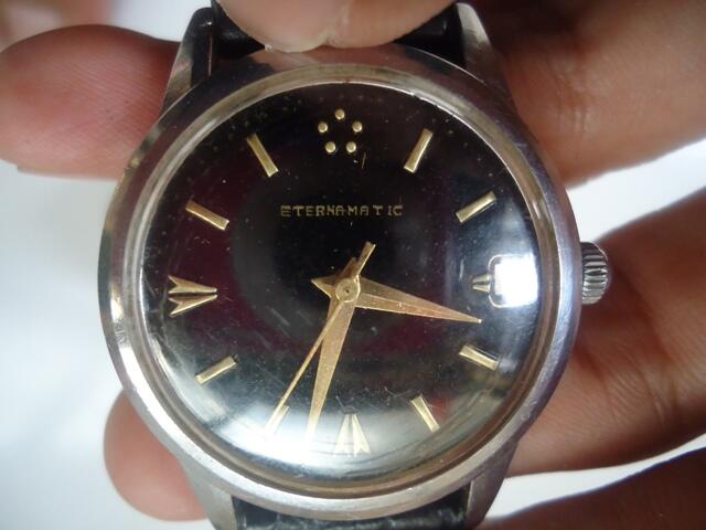 Jam Tangan Antik & Unik ETERNAMATIK Dial Hitam