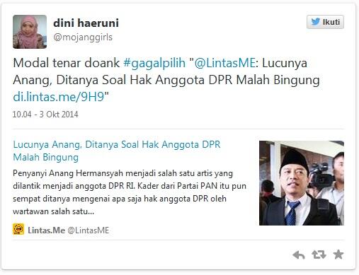 Gak Tahu Hak Anggota DPR, Mas Anang Jadi Guyonan di Linimasa