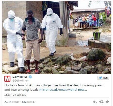 Ini Penyebab Ebola Dikaitkan dengan Virus Zombie
