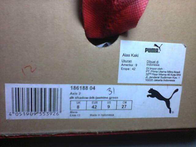 sepatu running / sepatu lari PUMA AXIS 2 original bnib cuma 300K