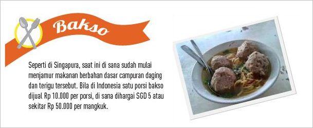 Mahalnya Harga Makanan Indonesia Diluar negeri