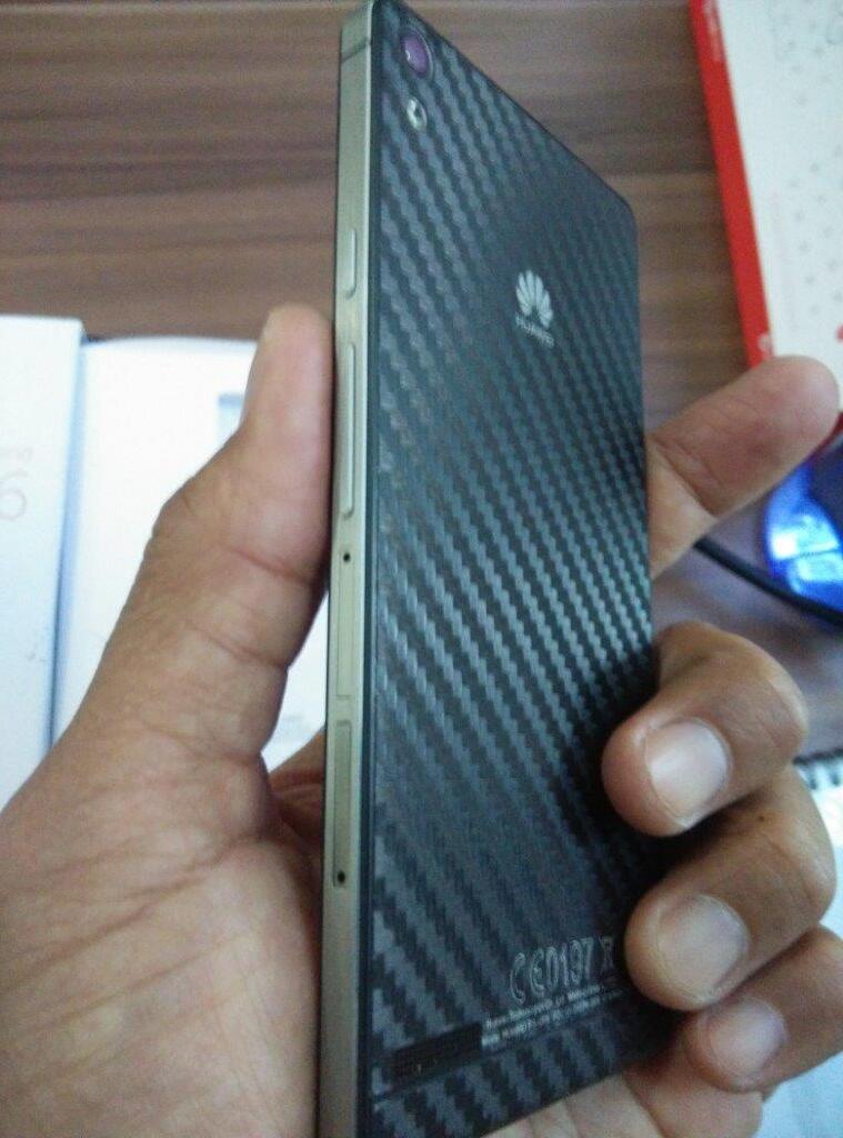 huawei ascend p6 black carbon mulus fullset garansi 11 bulan