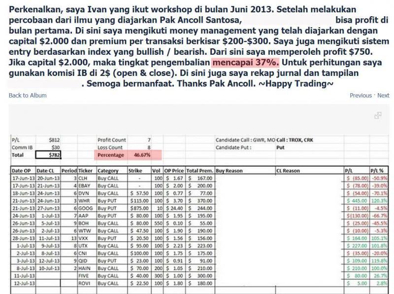 Jakarta &#91;8 November14&#93; Workshop OPTION akhir tahun utk pemula