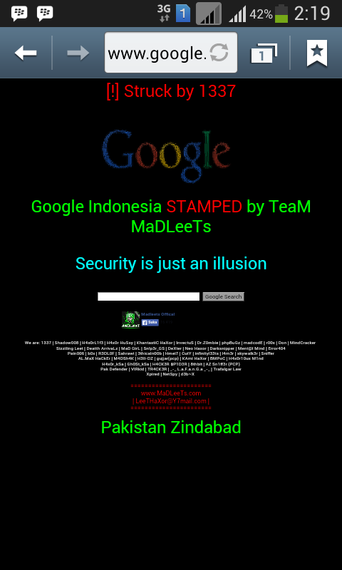 Google Indonesia di Hack