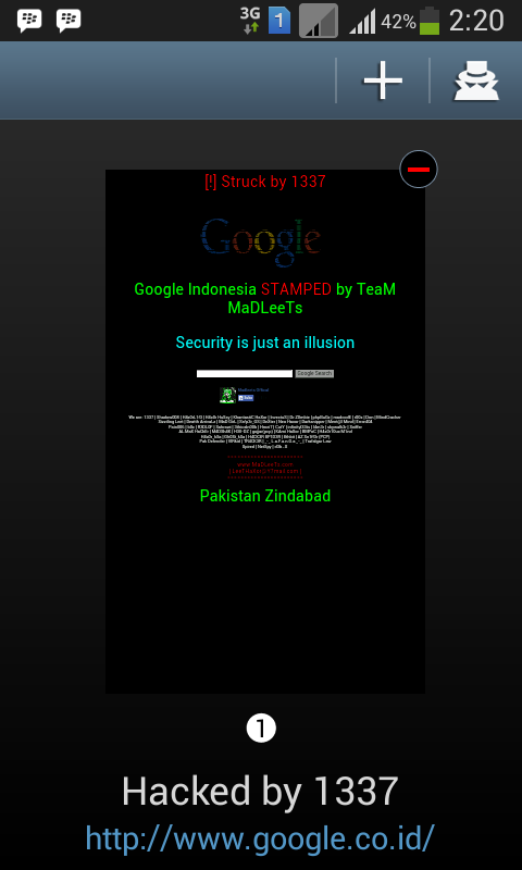 Google Indonesia di Hack