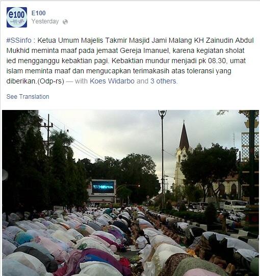 Ditiru Dong Gan, Toleransi di Malang dan Kupang