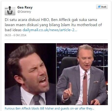 Netizen Memuji Ben Affleck Bela Islam