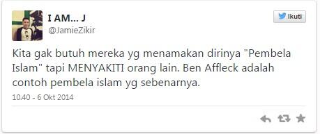 Netizen Memuji Ben Affleck Bela Islam