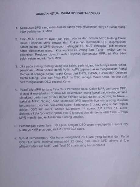 &#91;raja hutang turun tangan&#93;Tangkal Oesman Sapta, Ical Keluarkan 6 Arahan Kemenangan 