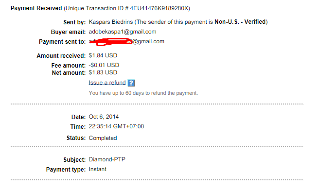 RECEHAN $$$ DARI DIAMOND-PTP &#91;PROOF&#93;