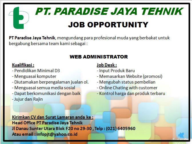 Lowongan web administrator