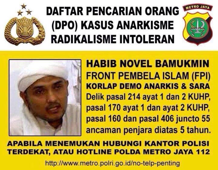 DICARI POLISI ANGGOTA FPI