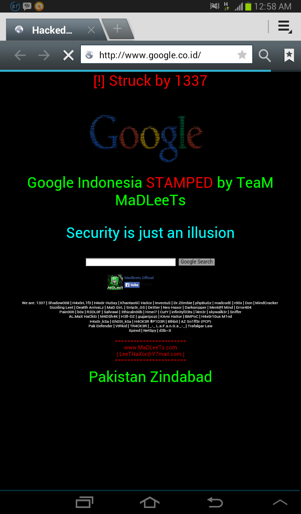 google indo kena hacked?