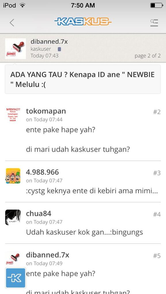 ADA YANG TAU ? Kenapa ID ane &quot; NEWBIE &quot; Melulu :(