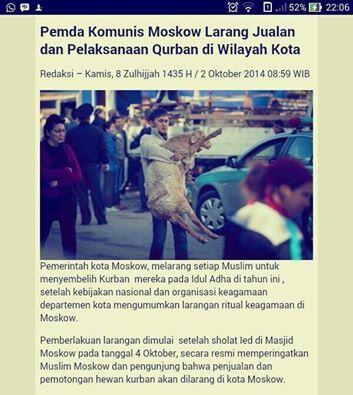 MAAF BAGI MUSLIM, ANDA DILARANG BERKURBAN (IDUL ADHA) OLEH AHOK