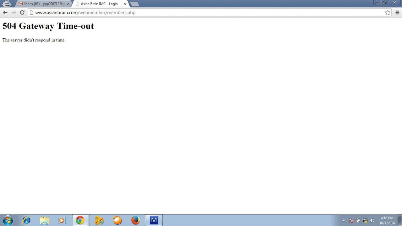Gagal Login ASIANBRAIN